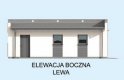 Projekt budynku gospodarczego G1a2 szkielet drewniany, garaż dwustanowiskowy z pomieszczeniem gospodarczym  - elewacja 3