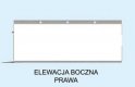 Projekt budynku gospodarczego G1a2 szkielet drewniany, garaż dwustanowiskowy z pomieszczeniem gospodarczym  - elewacja 4