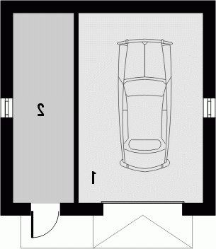 Rzut projektu 15 - wersja lustrzana