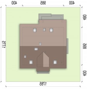 Usytuowanie budynku Kornetto w wersji lustrzanej