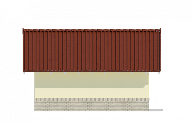 Projekt domu jednorodzinnego garaż ALFA-G2 - elewacja 4