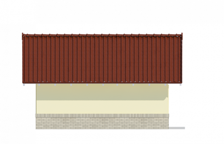 Projekt domu jednorodzinnego garaż ALFA-G2 - elewacja 2