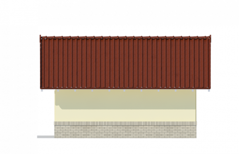 Projekt domu jednorodzinnego garaż ALFA-G2 - elewacja 4