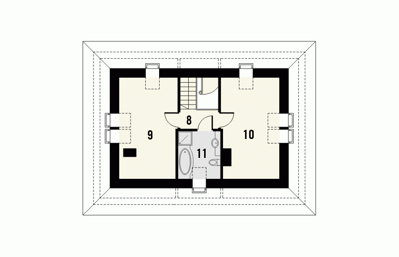 Projekt domu wolnostojącego INTENCJA - 