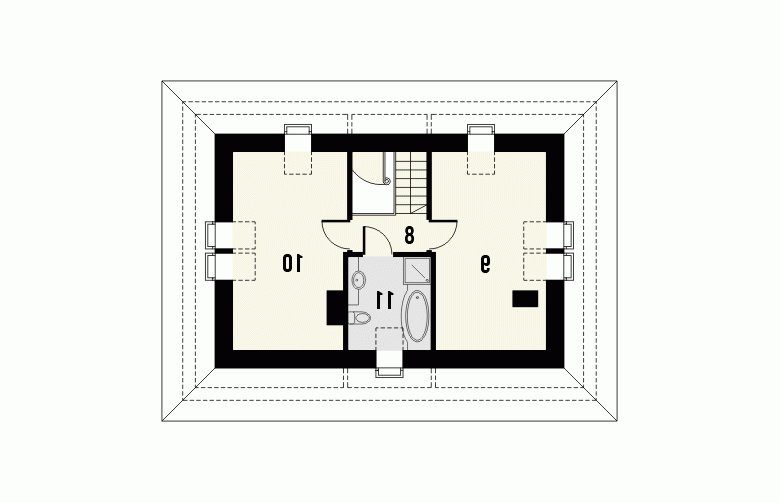 Projekt domu wolnostojącego INTENCJA - 