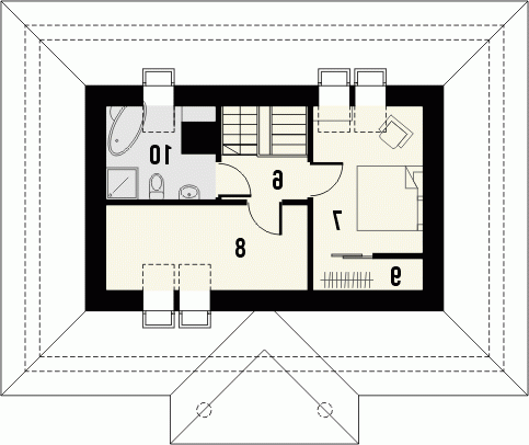 Rzut projektu ARYSTOKRATA - wersja lustrzana