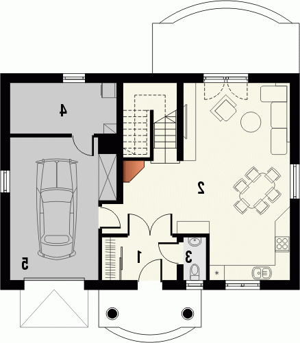 Rzut projektu ARYSTOKRATA - wersja lustrzana