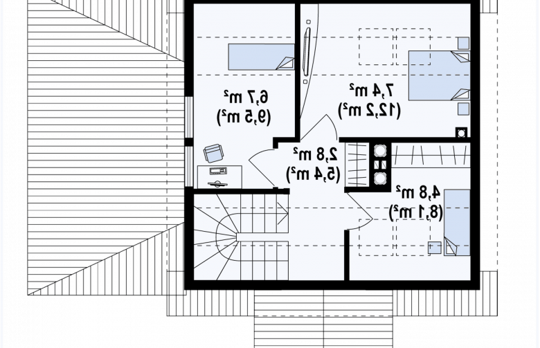 Projekt domu z bala Z57 D - 