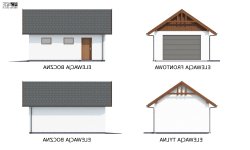 Elewacja projektu G339 A budynek gospodarczo-garażowy - 1 - wersja lustrzana