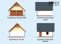 Elewacja projektu G325 garaż dwustanowiskowy - 1