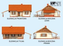 Elewacja projektu BARBADOS 2 C dom mieszkalny, całoroczny szkielet drewniany - 1