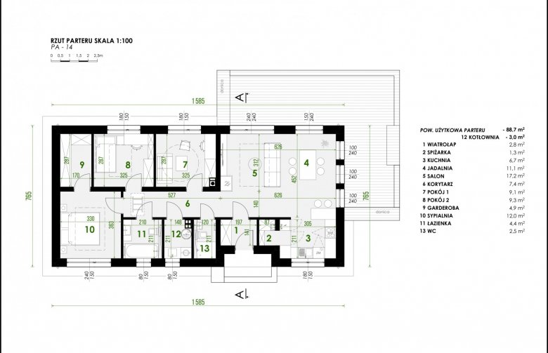 Projekt domu parterowego PióroArchitekci - 14 - 