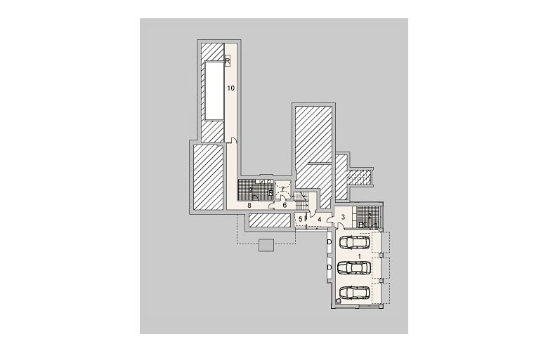 Projekt domu wolnostojącego LK&1074 - 