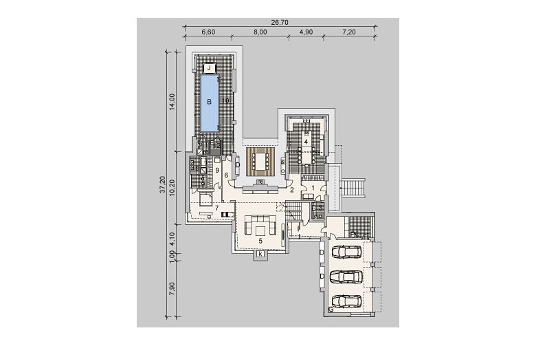 Projekt domu wolnostojącego LK&1074 - 