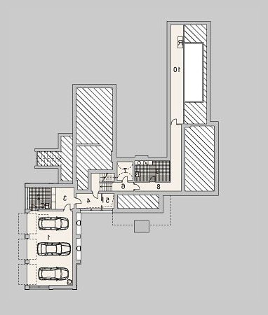 Rzut projektu LK&1074 - wersja lustrzana