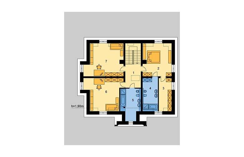 Projekt domu parterowego LK&799 - poddasze