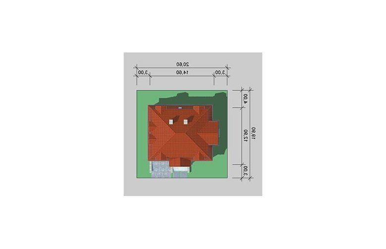 Projekt domu parterowego LK&799 - Usytuowanie - wersja lustrzana