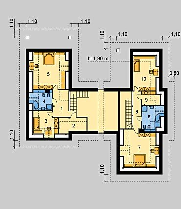 Проекты п образных одноэтажных домов