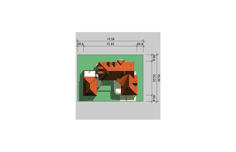 Projekt domu wolnostojącego LK&224 - Usytuowanie - wersja lustrzana