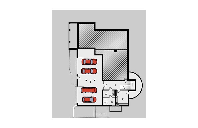 Projekt domu wolnostojącego LK&18 - piwnica