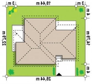 Usytuowanie budynku Z22 w wersji lustrzanej