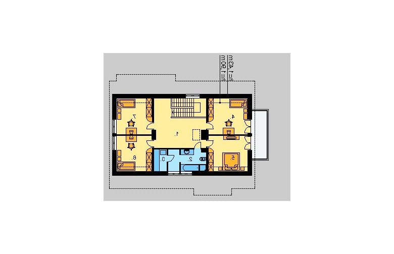 Projekt domu jednorodzinnego LK&147 - poddasze