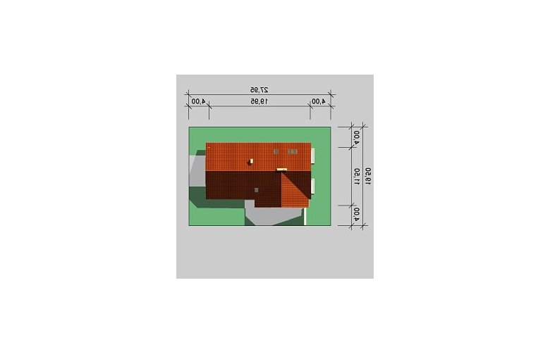 Projekt domu jednorodzinnego LK&171 - Usytuowanie - wersja lustrzana