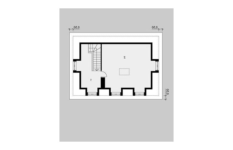 Projekt domu dwurodzinnego G44 - poddasze