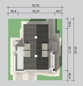 Usytuowanie budynku LK&232 w wersji lustrzanej