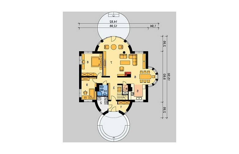 Projekt domu jednorodzinnego LK&355 - parter