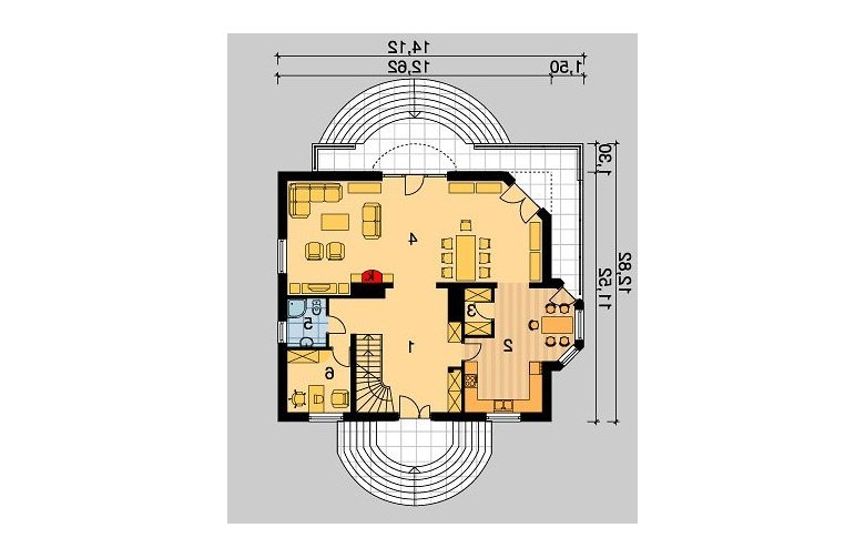 Projekt domu jednorodzinnego LK&385 - parter