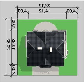 Usytuowanie budynku LK&385 w wersji lustrzanej